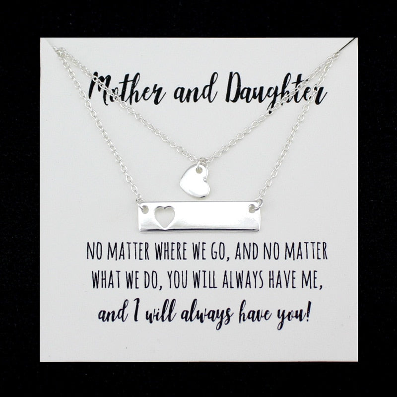 Mother and Daughter Necklace Set